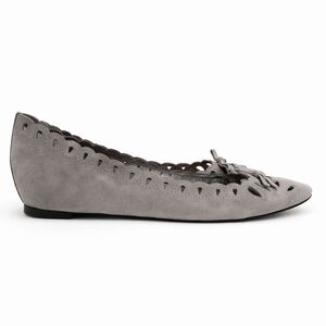 Joan & David Pearl Gray Women's Scalloped Flats 8.5